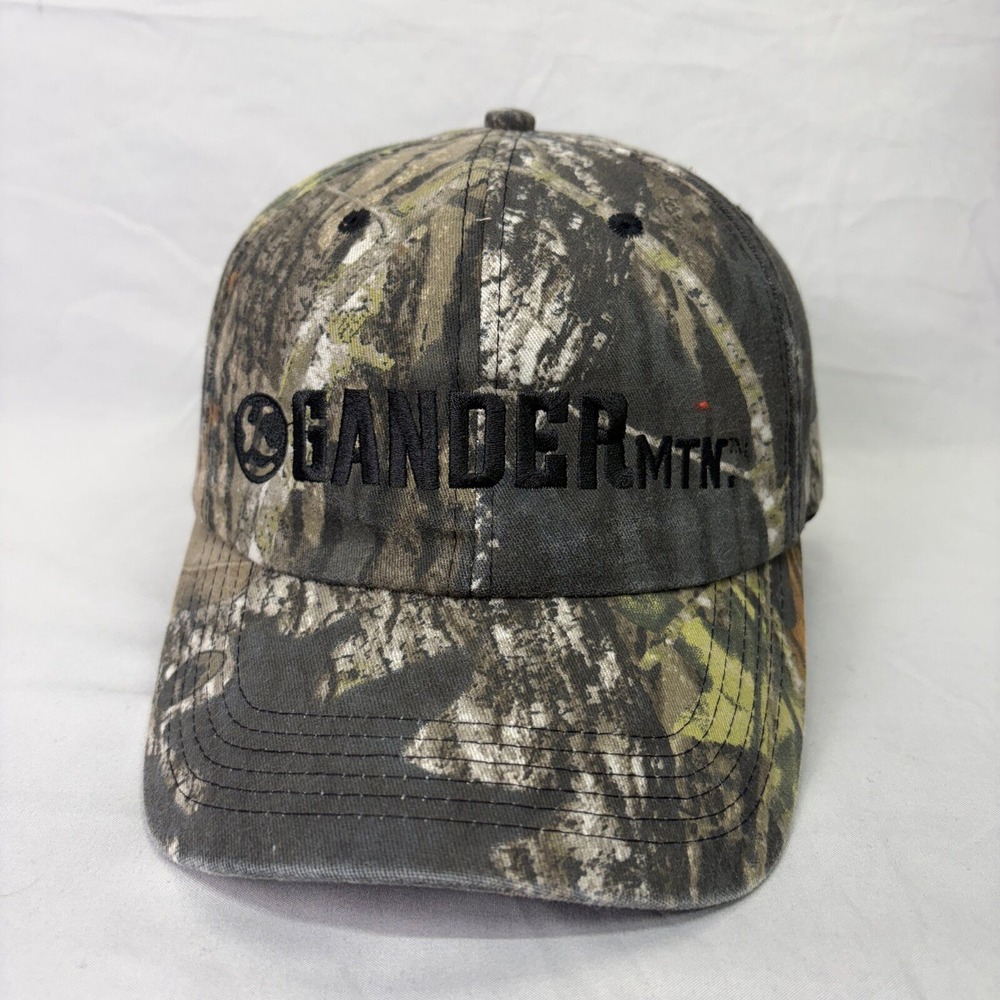 Gander Mountain Hat Camo Mens OSFM Brown Embroidered Logo Cap